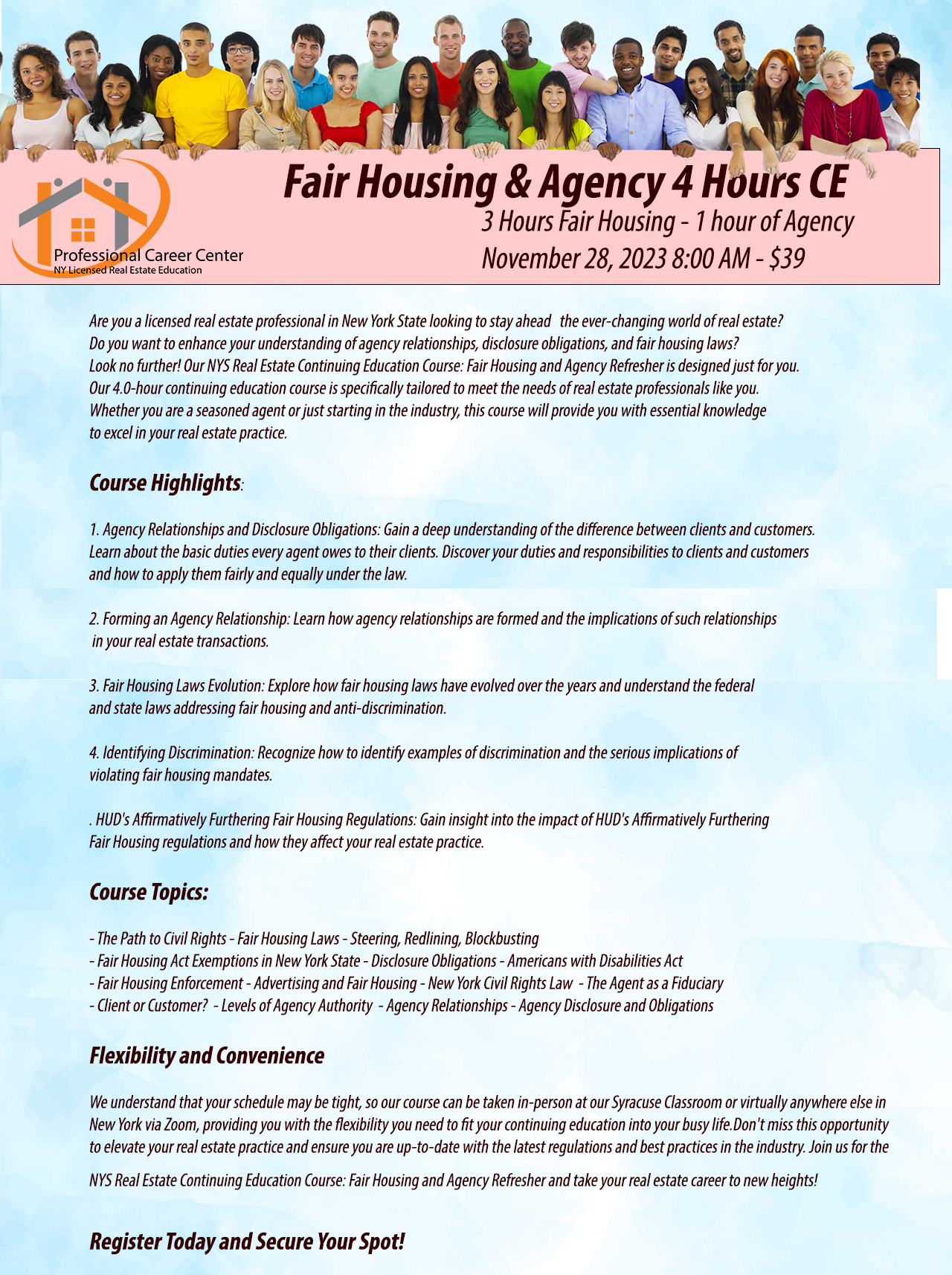 Fair Housing Agency Refresher CE Course
