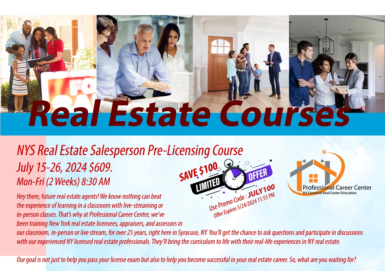 Real Estate Salesperson Licensing Course July 2024