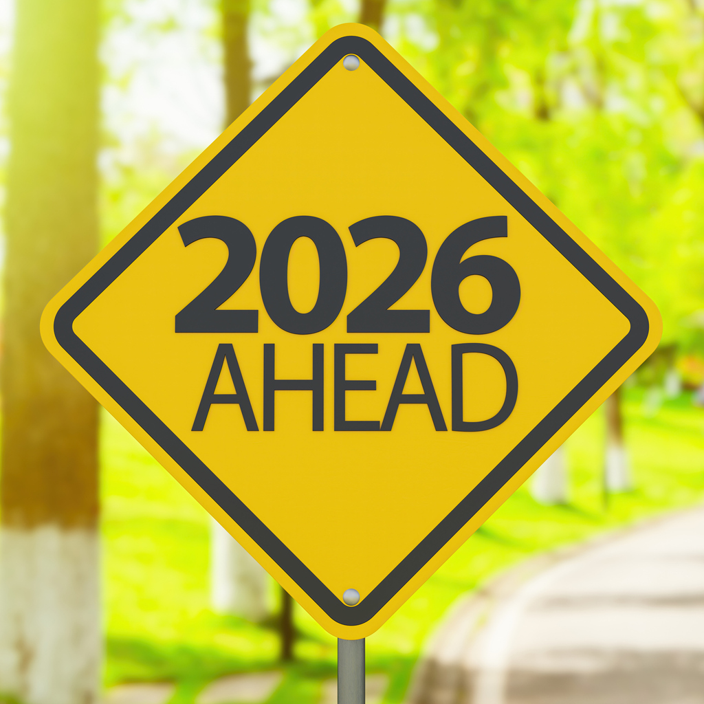2026 ahead road sign representing upcoming housing and real estate changes in Central New York