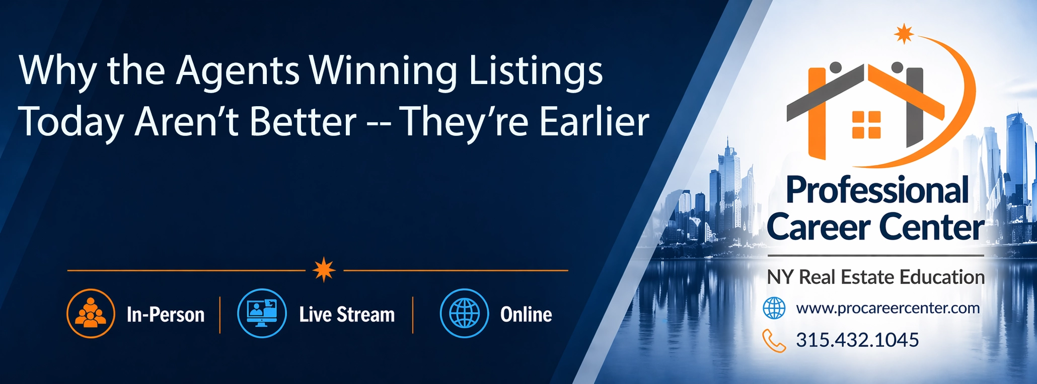 winning listing agents earlier real estate training professional career center new york